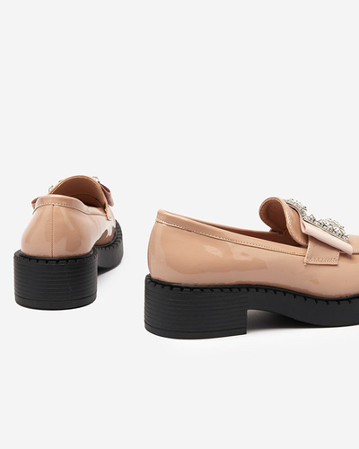 Lackschuhe mit Schnalle in Nude Fogim- Footwear