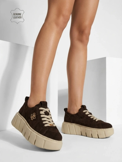 Sportliche Damen-Sneakers aus Naturleder Renos