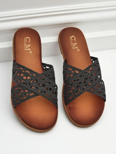 Royalfashion Damen-Pantoletten mit flacher Sohle Ella Brooke