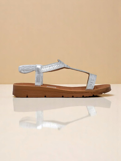 Royalfashion Damensandalen mit dekorativen Ava Shine Riemen