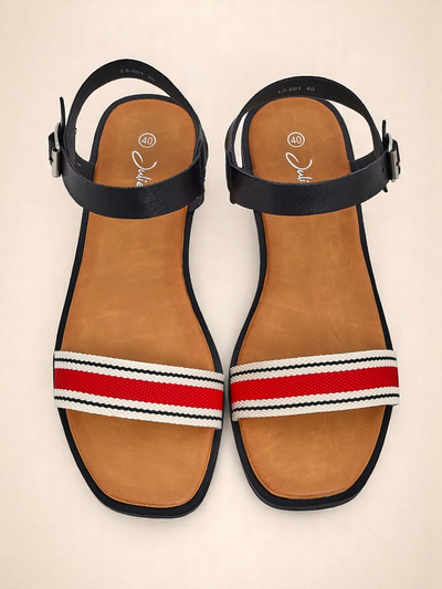 Royalfashion Damensandalen mit flacher Sohle Naya