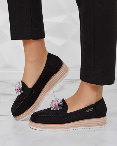 Royalfashion Mokassins mit bunten Steinen Restea