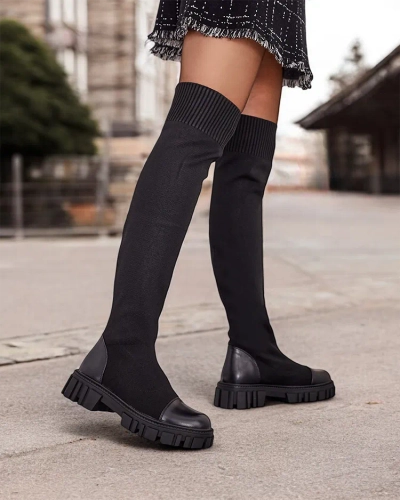 Royalfashion Damen Slip-On-Bison-Stiefel