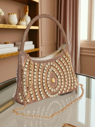 Royalfashion Damen Clutch Handtasche mit Zirkonia Sova Glint