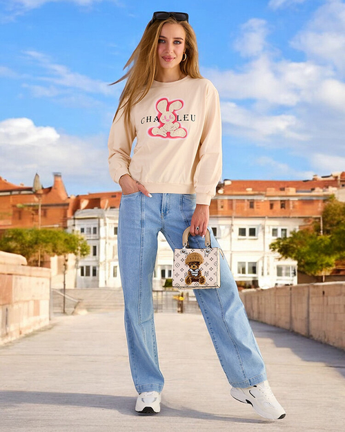 Світшот Royalfashion Жіночий бавовняний світшот з тонким принтом