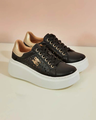 Royalfashion Damen sportliche durchbrochene Sneakers Jovixi