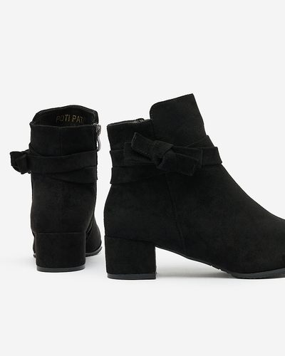 Royalfashion Чорні жіночі черевики на низькій шпильці Referra