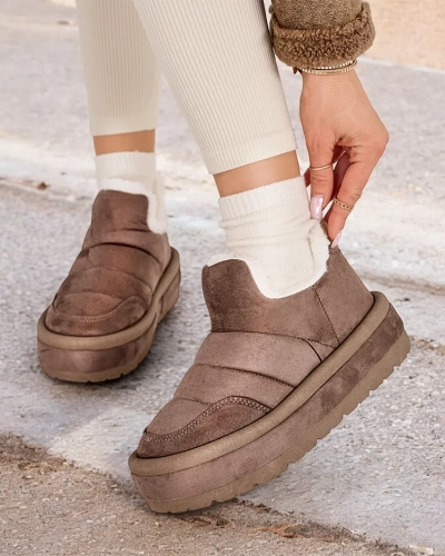 Royalfashion Damen Zoeno kurze Stiefel a'la Schneestiefel