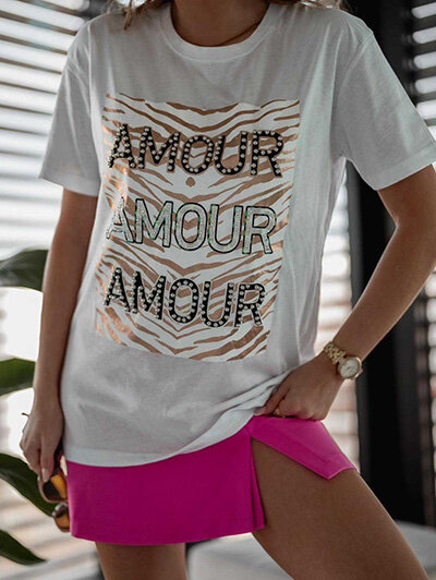 Royalfashion Damenbluse mit dekorativem Druck