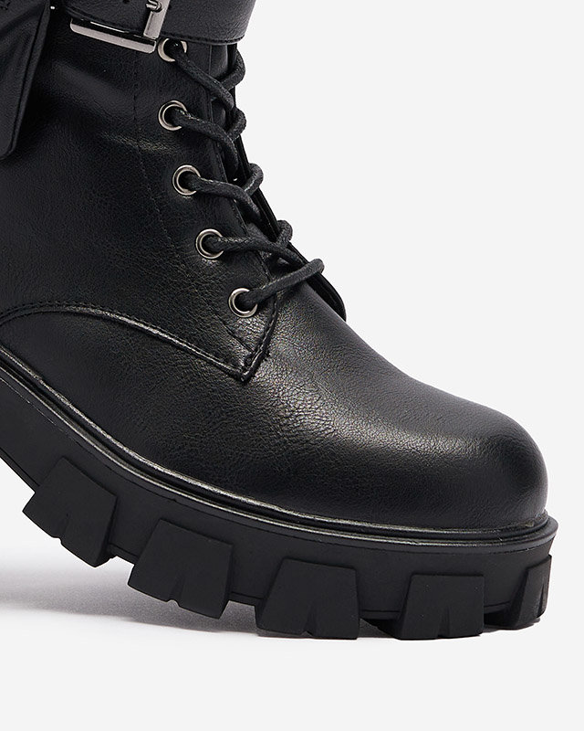 OUTLET Schwarzer Damenstiefel mit Tasche Feffle- Footwear