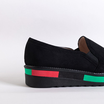 Schwarze Damen-Slipper aus Öko-Wildleder Spesi - Footwear