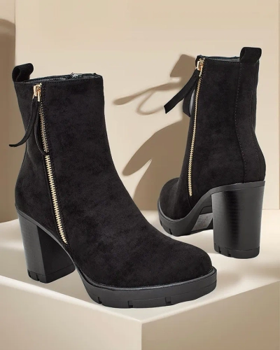Royalfashion Damen Stiefeletten auf einem Pfosten Igges