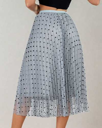 Royalfashion Doppellagiger gepunkteter Midirock für Damen