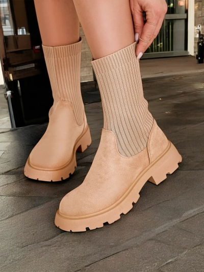 Royalfashion Damen Slip-On-Stiefel Derette