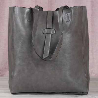 Graue große Umhängetasche für Frauen - Handtaschen