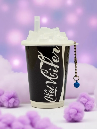 Зволожуючі серветки в декоративній упаковці у формі кришталевої чашки для морозива, 30 шт