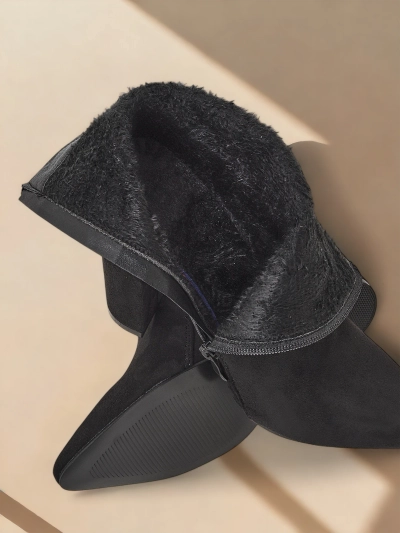 Royalfashion Damen Eco-Wildleder Stiefeletten auf Monnoes Absatz