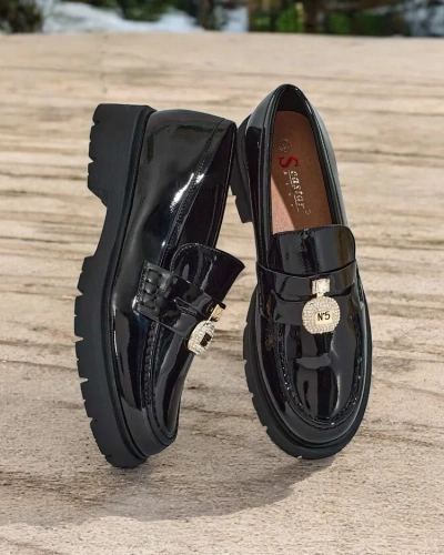 Royalfashion Damen Lackmokassins Bemies