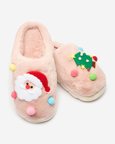Royalfashion Weihnachtspantoffeln für Damen in rosa Fertemse