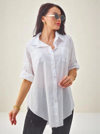 Royalfashion Baumwoll-Damenshirt mit 3/4-Ärmeln
