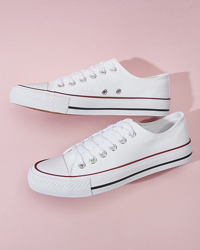 Weiße klassische Damen-Schnürsneaker Ogisa - Schuhe