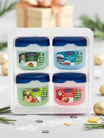 Weihnachtsset feuchtigkeitsspendender Lippenbalsam x4