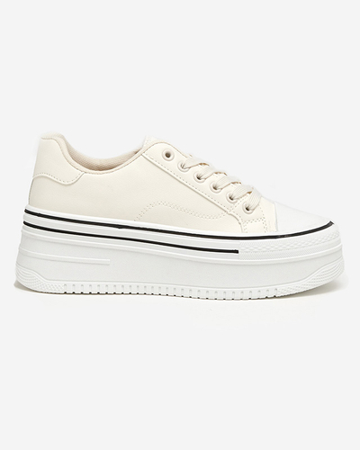 Cremefarbene Damen-Sportschuhe a'la Sneakers Aniel - Footwear