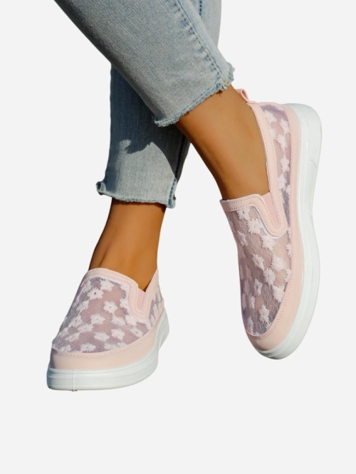 Royalfashion Жіночі сітчасті лофери з квітами Emzos