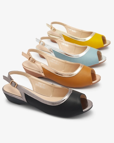 Жіночі відкриті балетки гірчичного кольору Axoco- Footwear