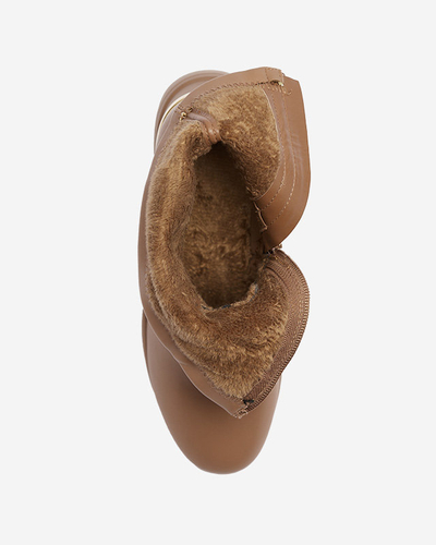 Hellbraune Damenstiefel auf Anker mit Kette Fefricca- Footwear