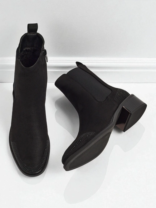 Ботильйони жіночі еко замшеві оздоблені цирконами TangleMist