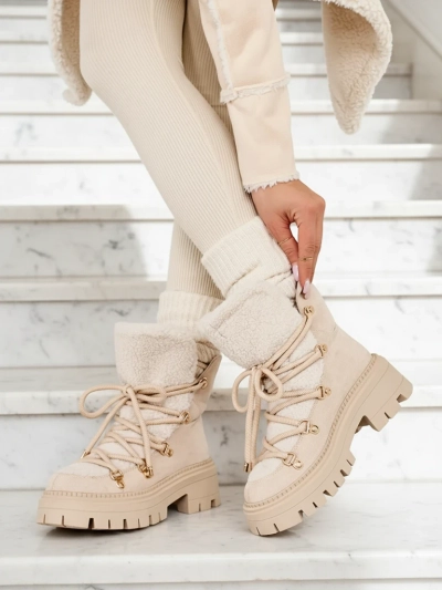 Royalfashion Lozin Damen-Schneestiefel zum Schnüren