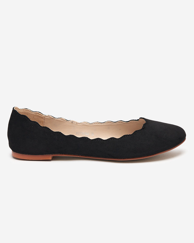 Schwarze Öko-Wildleder-Ballerinas für Damen Antonelia - Footwear
