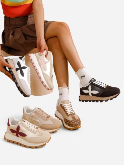 Royalfashion Damen Sport Sneakers auf einer dickeren Sohle Aloqa