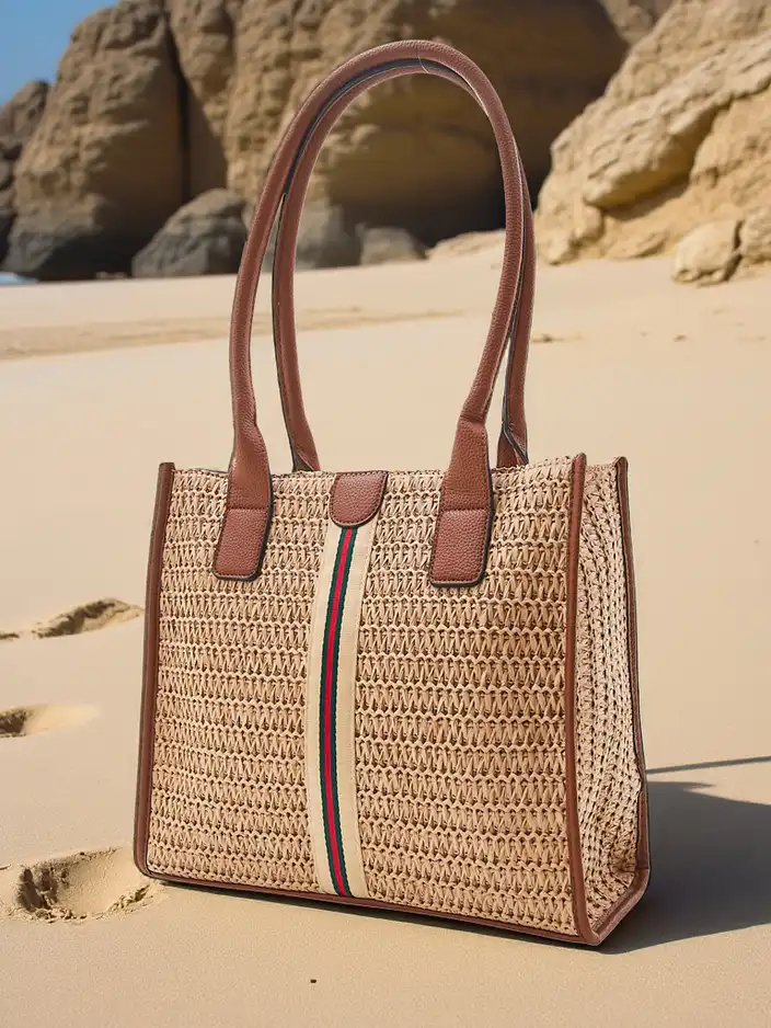 Royalfashion Große Strohtasche für Damen im Sommer