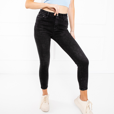 Schwarze Leggings mit hoher Taille für Damen - Kleidung