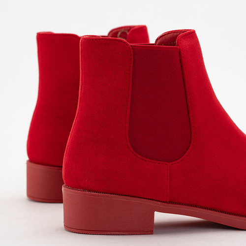 Жіночі еко -замшеві червоні черевики Lunara Chelsea - Взуття