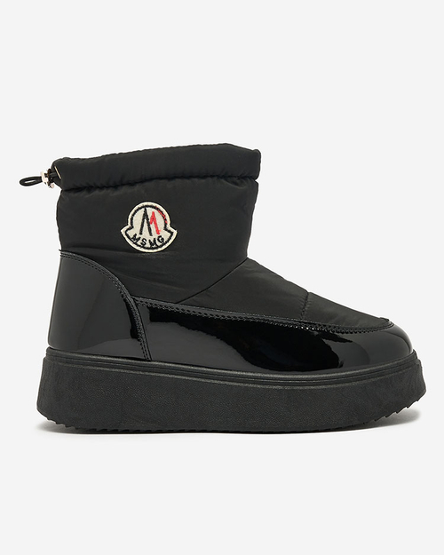 Royalfashion Жіночі черевики-сліпони для снігу чорного кольору Ademra