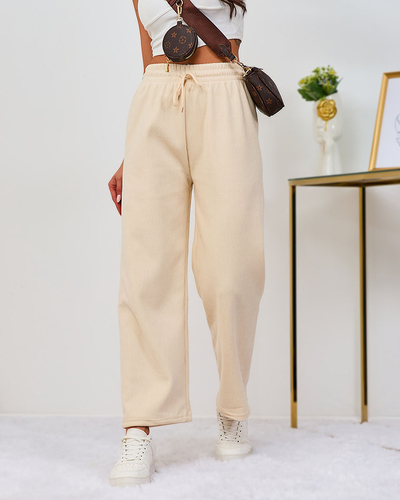 Royalfashion Warmed cream corduroy women's pants