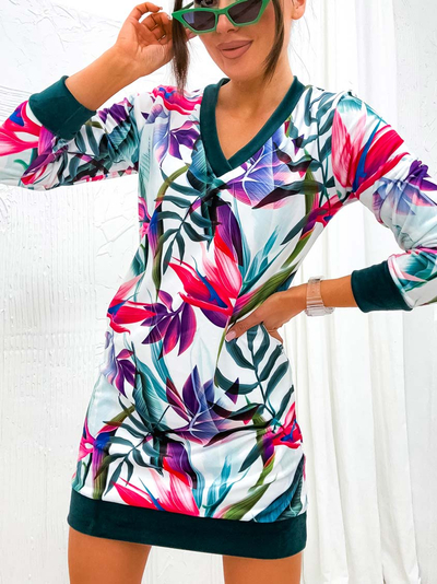 Royalfashion Damen Minikleid mit originellem Muster