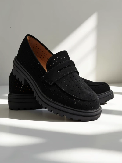 Royalfashion Damen Loafer mit Perforationen Filoz