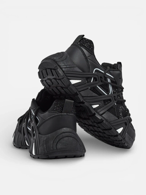 Жіночі Снікерси Athena Чорні Синтетичні Спортивні на Кожен День