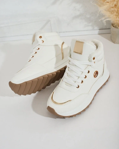 Royalfashion Warmed women's sneakers with fur Casill