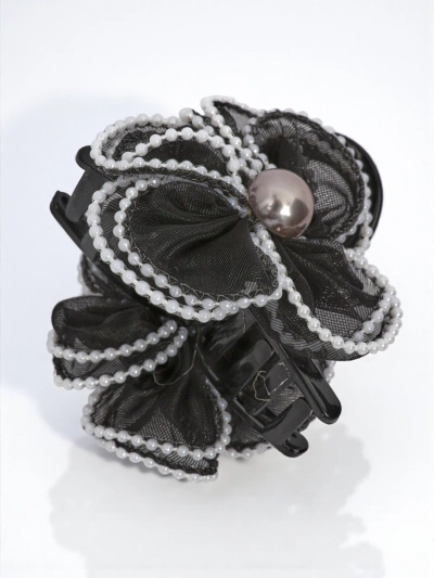 Royalfashion Haarspange mit Perlen und Tüllblume