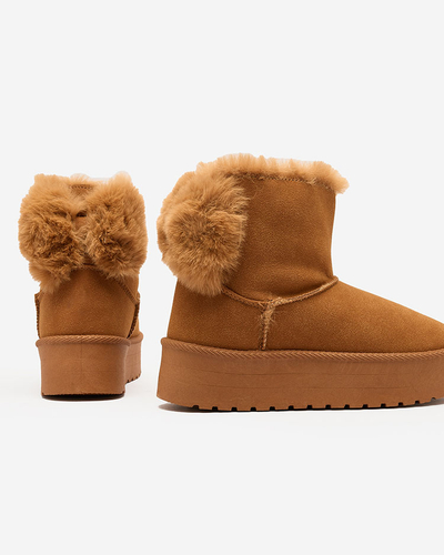 Royalfashion Boots a'la Schneestiefel für Damen in der Farbe camel Goroggo