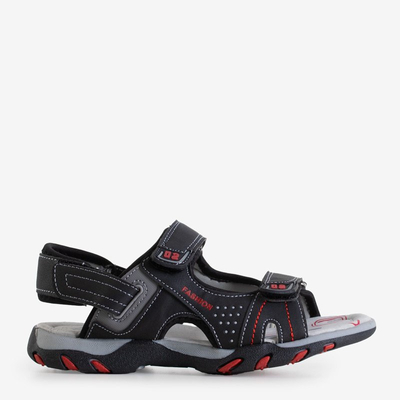 Schwarze Jungensandalen mit Klettverschluss Mediu - Footwear
