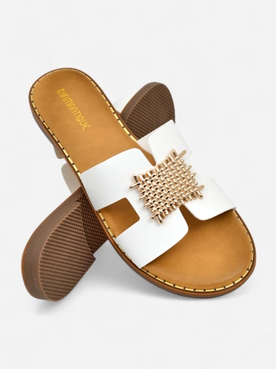 Royalfashion Damen-Slides mit Dekoration Crattes