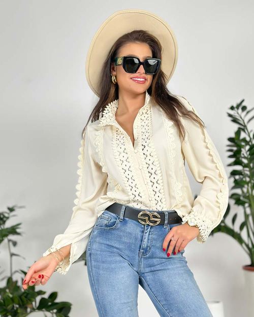 Жіноча мереживна сорочка Royalfashion