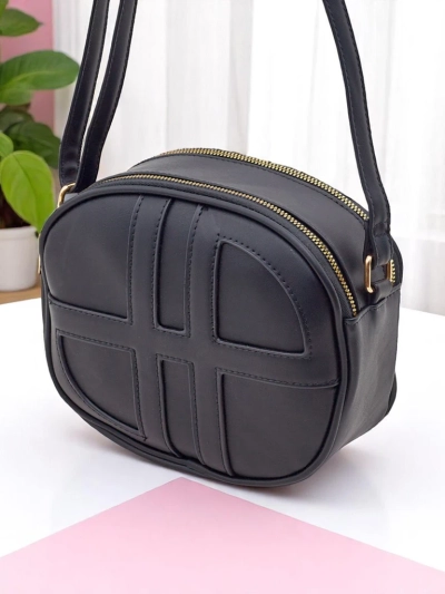 Royalfashion Kleine runde Damenhandtasche aus Öko-Leder Riva Circle