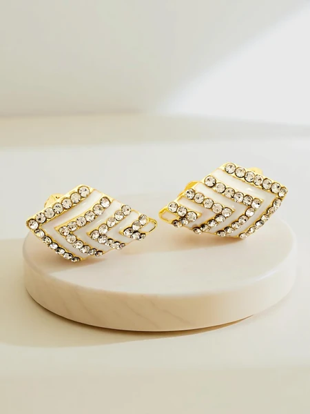 Royalfashion Damen-Clip-Ohrringe mit Zirkonia